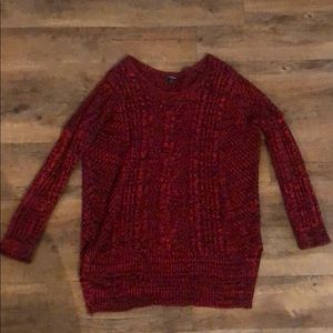 Scoop neck sweater tunic